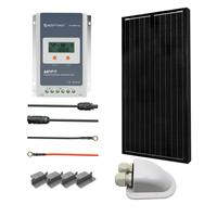 ACOPOWER 100 Watts Monocrystalline Panel Solar RV Kits with 20A MPPT LCD Charge Controller/Mounting Brackets/Solar Cables/Cable Entry housing