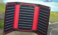Xinpuguang Solar Charger 15W 5V Red ETFE High Efficiency Portable 12V Solar Panel Cell Flexible USB Interface Waterproof