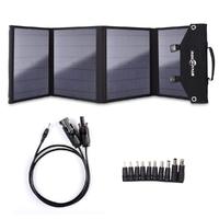 Rockpals 60W Foldable Solar Panel Power for Suaoki/Webetop/Jackery/Paxcess/Goal Zero Yeti/Explorer 240 Portable Generator /USB Devices, QC3.0 USB Ports