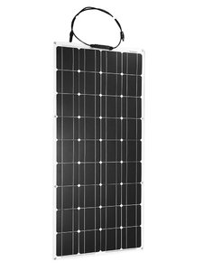 DOKIO 4PC Solar Panel 100W(Tatal 400W) Monocrystalline Flexible Waterproof Lightweight Solar Panel Bendable for Van Motorhome Caravan RV Boat Cabin Camper Trailer Tent Car Any Other Irregular Surface