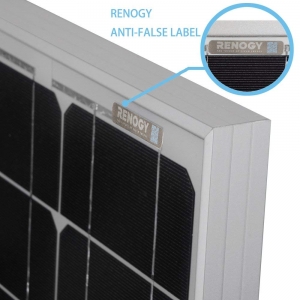 Renogy 50W 12V Monocrystalline Solar Panel High Efficiency Module PV Power for Battery Charging Boat, Caravan, RV and Any Other Off Grid Applications