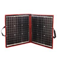 DOKIO 80W Portable Folding Monocrystalline Solar Panel Kit for Charging 12v Battery with Controller USB Output Waterproof for Camping Caravan Boat