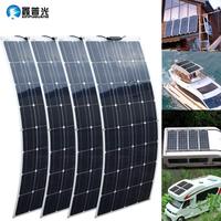 XINPUGUANG 400W Flexible Solar Panel 4x100 System Kits Solar Module Monocrystalline Cell 40A Solar Charger Controller for Car RV Boat